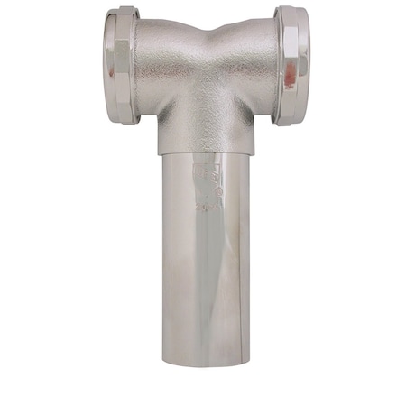 Jones Stephens 1-1/2in. Chrome Plated Brass Slip Joint Center Outlet Tee 20 Gauge P38029